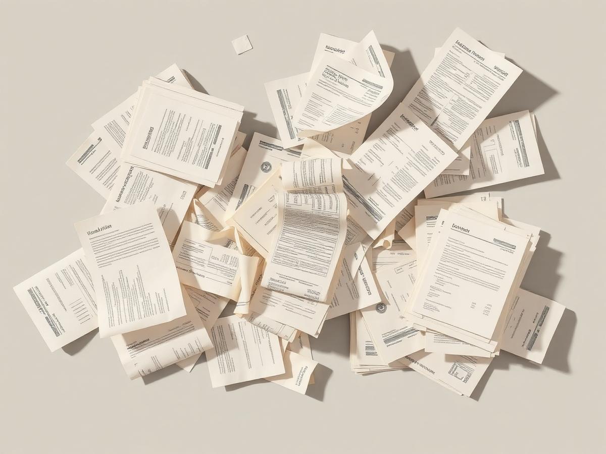 Messy bookkeeping before Booksweep